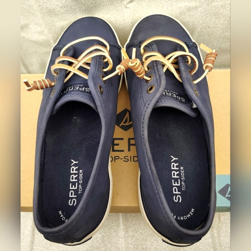 Sperry Top Sider Women's Navy Casual Shoes Sneakers Sz 7 - Picture 14 of 16